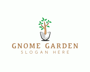 Shovel Plant Gardening logo design