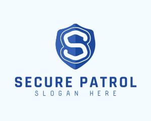 Security Shield Letter S logo design