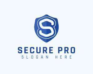 Security Shield Letter S logo design