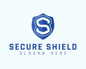 Security Shield Letter S logo design