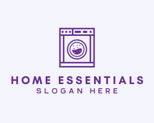 Washing Machine Laundry Cleaner logo design