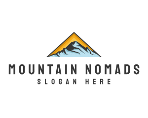 Alpine Triangle Mountain  logo design