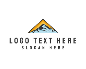 Mountain - Alpine Triangle Mountain logo design