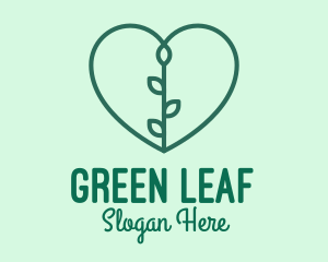 Green Heart Plant logo design