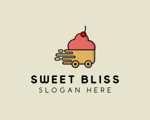 Cupcake Dessert Delivery logo design