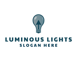 Arrow Light Bulb logo design