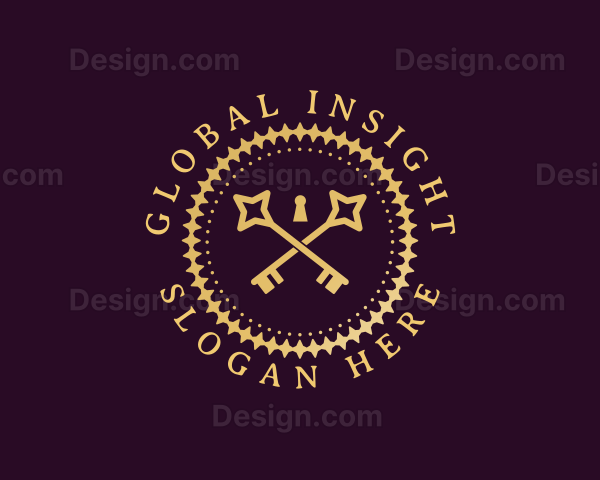 Elegant Regal Key Logo