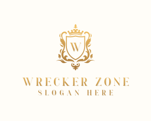 Upscale Crown Shield  logo design