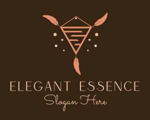 Feather Macrame Decor  logo design