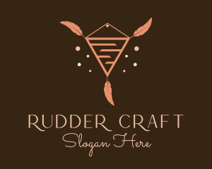 Feather Macrame Decor  logo design