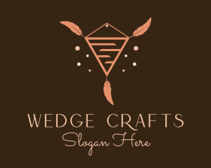 Feather Macrame Decor  logo design