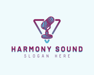 Microphone Sound Entertainment logo design