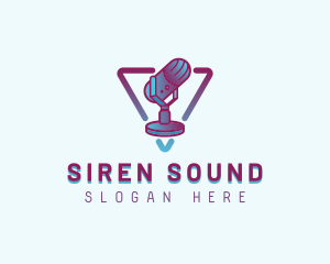 Microphone Sound Entertainment logo design