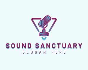 Microphone Sound Entertainment logo design