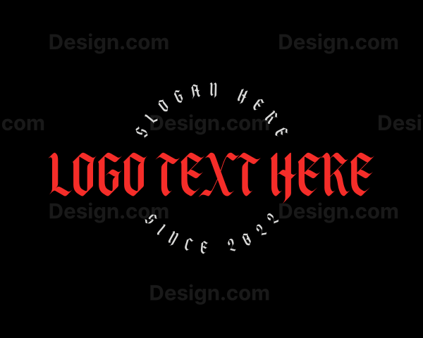 Gothic Tattoo Business Logo