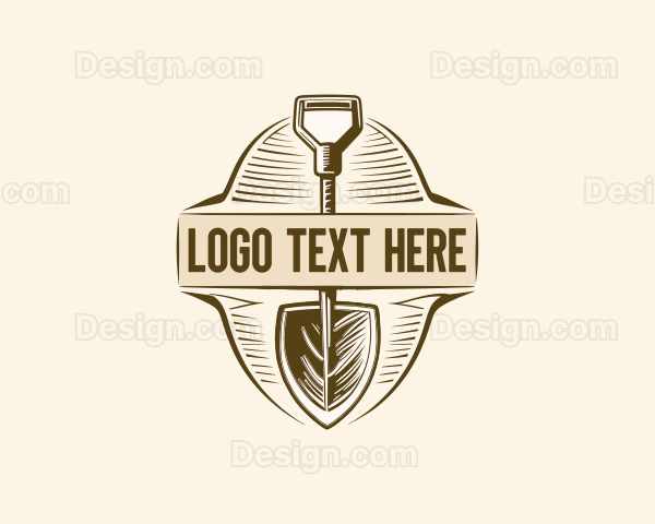 Vintage Gardening Shovel Logo