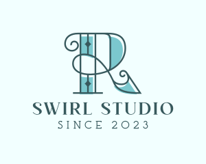 Retro Swirl Diamond logo