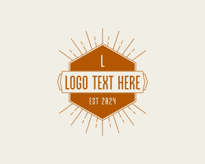 Retro Hexagon Antique Logo