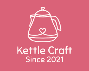 Heart Kettle Monoline logo design