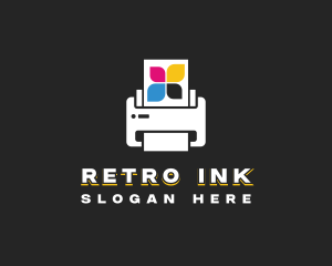 Printer Copier Ink logo design