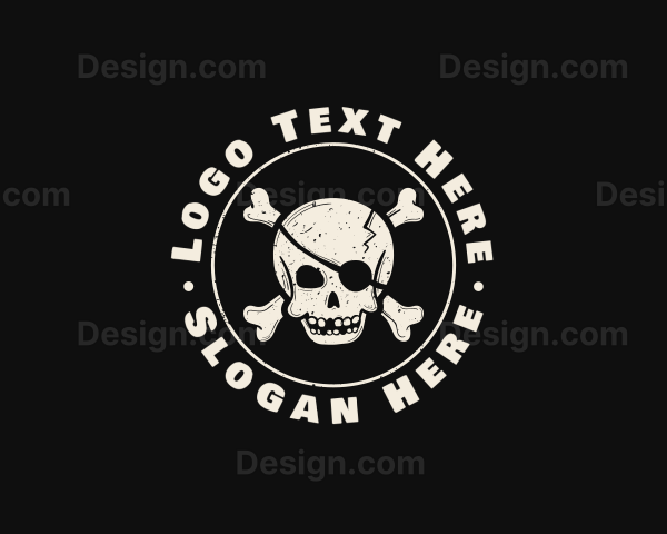 Pirate Skull Jolly Roger Logo