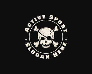 Pirate Skull Jolly Roger logo