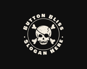 Pirate Skull Jolly Roger logo design