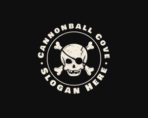 Pirate Skull Jolly Roger logo