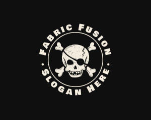 Pirate Skull Jolly Roger logo design