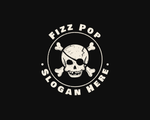 Pirate Skull Jolly Roger logo design