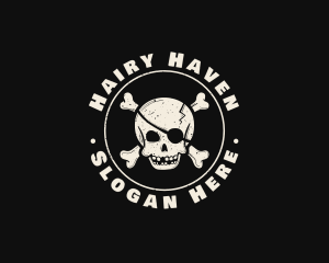 Pirate Skull Jolly Roger logo design