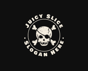 Pirate Skull Jolly Roger logo design