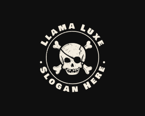 Pirate Skull Jolly Roger logo design