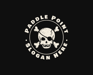 Pirate Skull Jolly Roger logo design