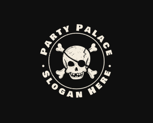 Pirate Skull Jolly Roger logo design