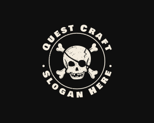 Pirate Skull Jolly Roger logo