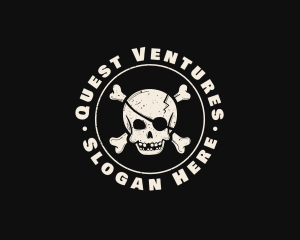 Pirate Skull Jolly Roger logo