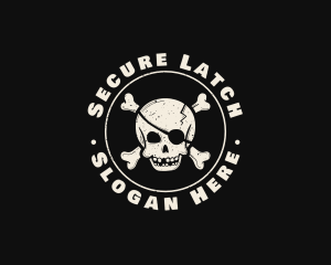 Pirate Skull Jolly Roger logo design