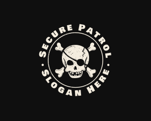 Pirate Skull Jolly Roger logo design