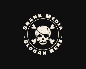 Pirate Skull Jolly Roger logo design