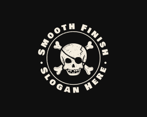 Pirate Skull Jolly Roger logo design