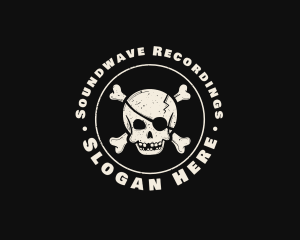 Pirate Skull Jolly Roger logo design