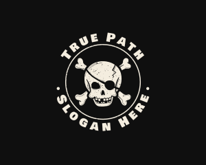 Pirate Skull Jolly Roger logo design