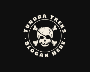 Pirate Skull Jolly Roger logo design