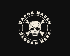 Pirate Skull Jolly Roger logo design