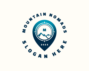 Mountain Location Pin logo design