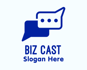 Blue Chat Messaging Logo