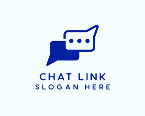 Blue Chat Messaging logo design