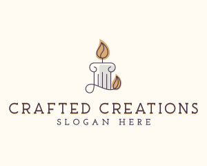 Pillar Candle Decor logo design