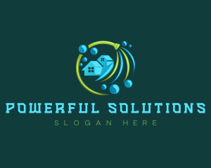 Cleaning Spray Disinfection logo design